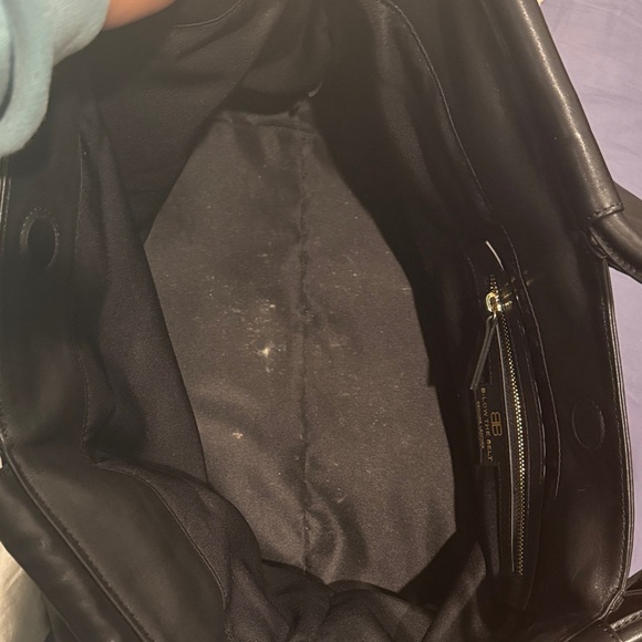 B-Low the Belt Ciana Black Leather Travel Tote - Picture 4 of 5